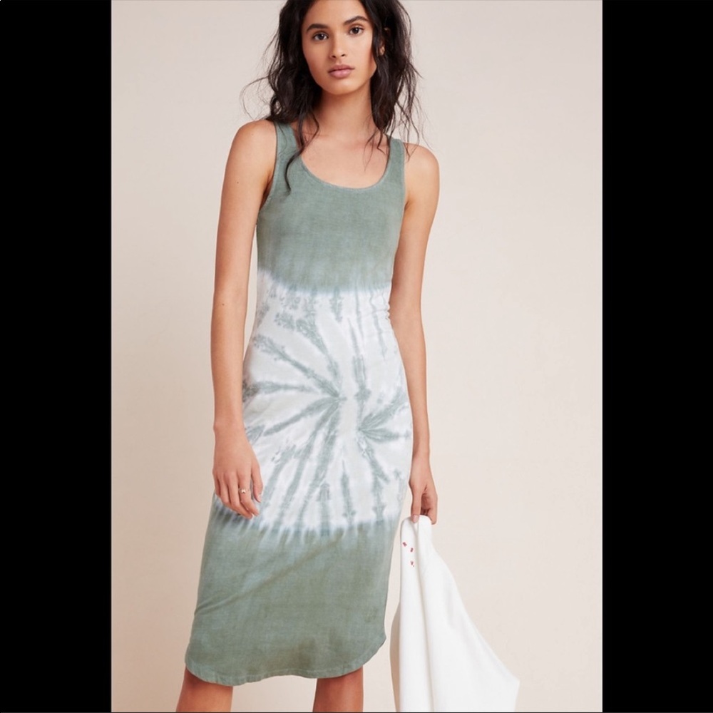 Anthropologie Aloe Tie-Dyed Midi Dress